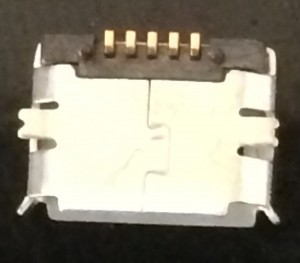 New USB port ready for soldering